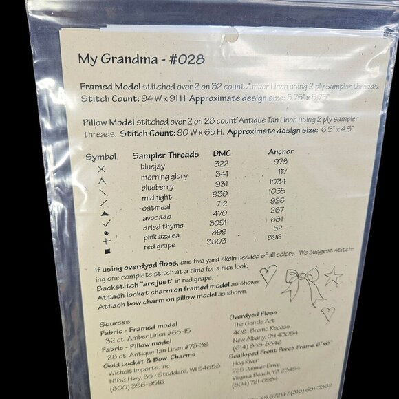 Lizzie Kate My Grandma and Christmas Morn Sayings Cross Stitch Patterns Lot of 2 - Picture 3 of 6